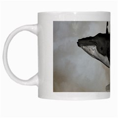 Awesome Fantasy Whale With Women In The Sky White Mugs by FantasyWorld7