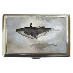 Awesome Fantasy Whale With Women In The Sky Cigarette Money Case by FantasyWorld7