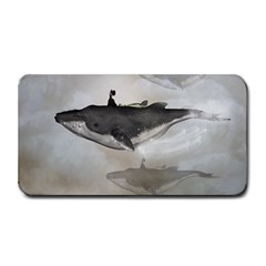 Awesome Fantasy Whale With Women In The Sky Medium Bar Mats by FantasyWorld7