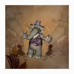 Funny Cartoon Elephant Medium Glasses Cloth by FantasyWorld7