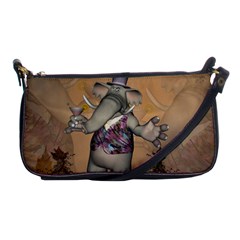 Funny Cartoon Elephant Shoulder Clutch Bag by FantasyWorld7