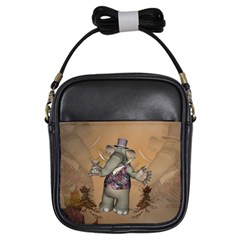 Funny Cartoon Elephant Girls Sling Bag by FantasyWorld7