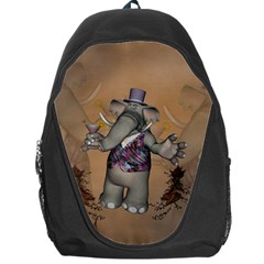 Funny Cartoon Elephant Backpack Bag by FantasyWorld7