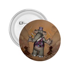 Funny Cartoon Elephant 2 25  Buttons by FantasyWorld7