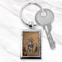 Funny Cartoon Elephant Key Chains (rectangle)  by FantasyWorld7