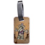 Funny Cartoon Elephant Luggage Tags (Two Sides) Front