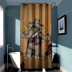 Funny Cartoon Elephant Shower Curtain 36  X 72  (stall)  by FantasyWorld7