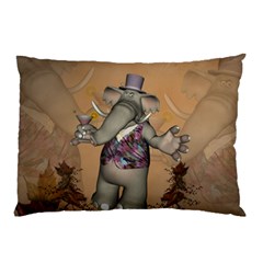 Funny Cartoon Elephant Pillow Case (two Sides) by FantasyWorld7