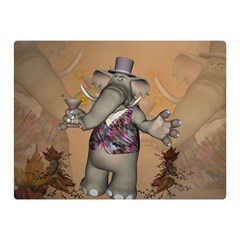 Funny Cartoon Elephant Double Sided Flano Blanket (mini)  by FantasyWorld7