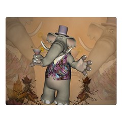 Funny Cartoon Elephant Double Sided Flano Blanket (large)  by FantasyWorld7