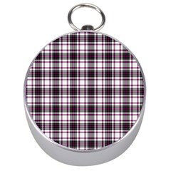 Tartan Pattern Silver Compasses by Pakrebo