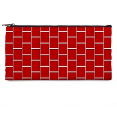 Red Illustrations Background Pencil Cases by Pakrebo