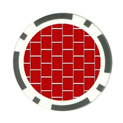 Red Illustrations Background Poker Chip Card Guard (10 Pack) by Pakrebo