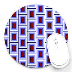 Abstract Square Illustrations Background Round Mousepads by Pakrebo