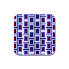 Abstract Square Illustrations Background Rubber Square Coaster (4 Pack)  by Pakrebo