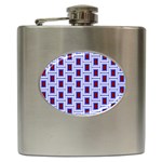 Abstract Square Illustrations Background Hip Flask (6 oz) Front