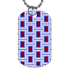 Abstract Square Illustrations Background Dog Tag (two Sides) by Pakrebo