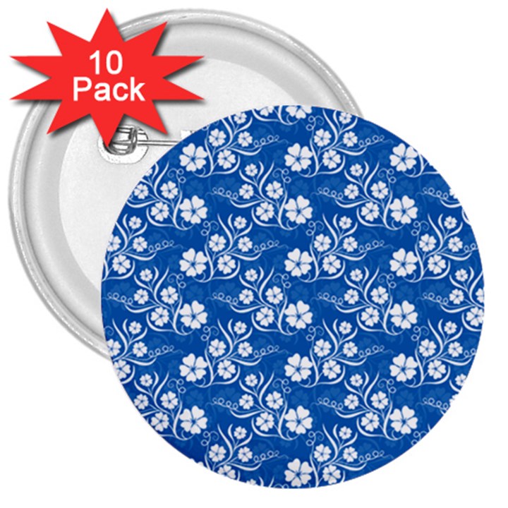 Background Blue Colors 3  Buttons (10 pack) 