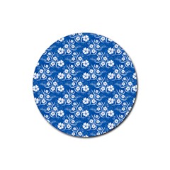 Background Blue Colors Rubber Round Coaster (4 pack) 