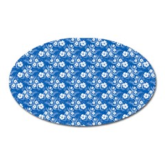 Background Blue Colors Oval Magnet