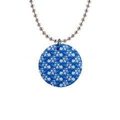 Background Blue Colors 1  Button Necklace