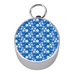 Background Blue Colors Mini Silver Compasses Front