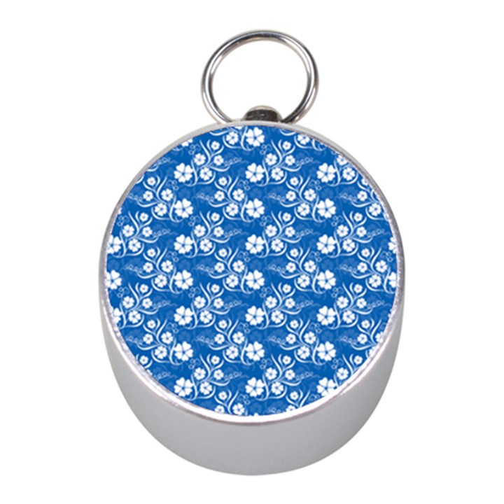 Background Blue Colors Mini Silver Compasses