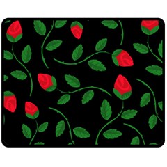 Roses Flowers Spring Flower Nature Double Sided Fleece Blanket (medium)  by Pakrebo