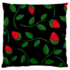 Roses Flowers Spring Flower Nature Large Flano Cushion Case (two Sides) by Pakrebo