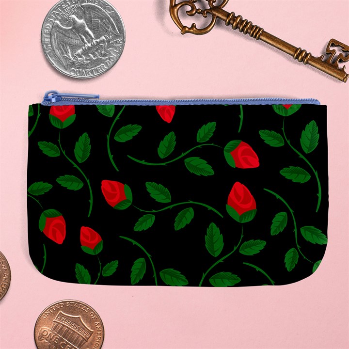 Roses Flowers Spring Flower Nature Large Coin Purse