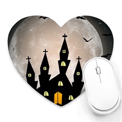 Halloween Illustration Decoration Heart Mousepads by Pakrebo