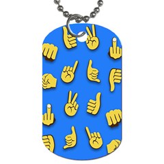 Emojis Hands Fingers Background Dog Tag (two Sides) by Pakrebo