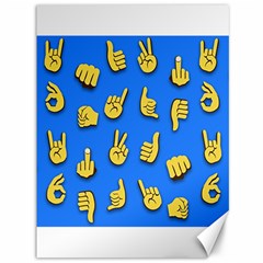 Emojis Hands Fingers Background Canvas 36  X 48  by Pakrebo