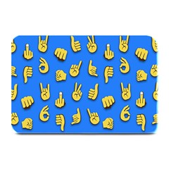 Emojis Hands Fingers Background Plate Mats by Pakrebo