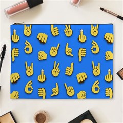 Emojis Hands Fingers Background Cosmetic Bag (xl) by Pakrebo