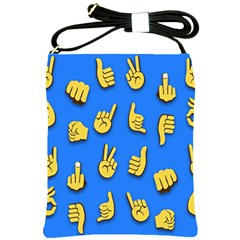 Emojis Hands Fingers Background Shoulder Sling Bag by Pakrebo