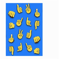 Emojis Hands Fingers Background Small Garden Flag (two Sides) by Pakrebo