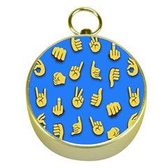 Emojis Hands Fingers Background Gold Compasses by Pakrebo