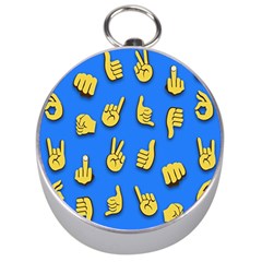 Emojis Hands Fingers Background Silver Compasses by Pakrebo