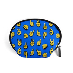 Emojis Hands Fingers Background Accessory Pouch (small) by Pakrebo