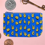 Emojis Hands Fingers Background Large Coin Purse Front