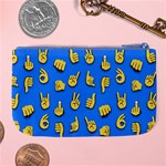 Emojis Hands Fingers Background Large Coin Purse Back