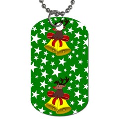 Illustration Background Paper Stars Dog Tag (Two Sides)