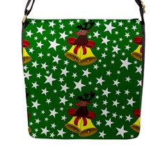 Illustration Background Paper Stars Flap Closure Messenger Bag (L)