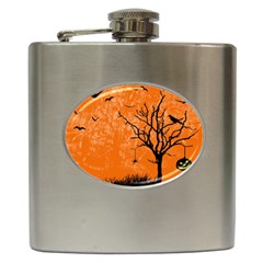 Halloween Illustration Decoration Hip Flask (6 Oz) by Pakrebo