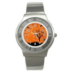 Halloween Illustration Decoration Stainless Steel Watch by Pakrebo