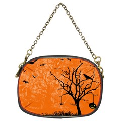 Halloween Illustration Decoration Chain Purse (two Sides) by Pakrebo