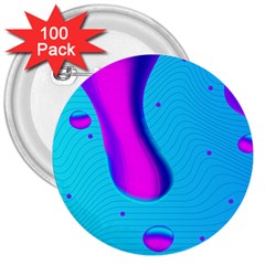 Liquid Abstract Modern Design 3  Buttons (100 Pack)  by Pakrebo