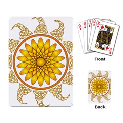 Rosette Model Ornament Braid Playing Cards Single Design by Pakrebo