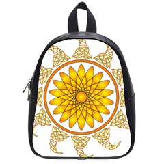 Rosette Model Ornament Braid School Bag (small) by Pakrebo